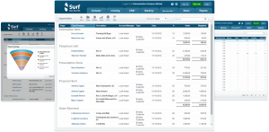 Sales pipeline session on Surf Accounts software